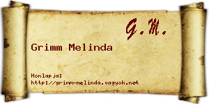 Grimm Melinda névjegykártya